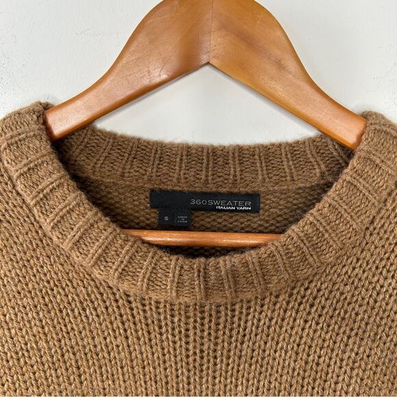 360 SWEATER Womens Size Small Merino Wool Alpaca Twee Chunky Earthy Cozy Winter - Picture 5 of 8
